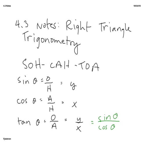 Pc 4.5 Notes Trig Functions | PDF