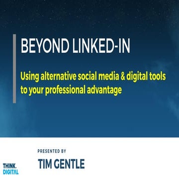 CPA Congress - Beyond Linked In - Other Social Media & Digital Tools