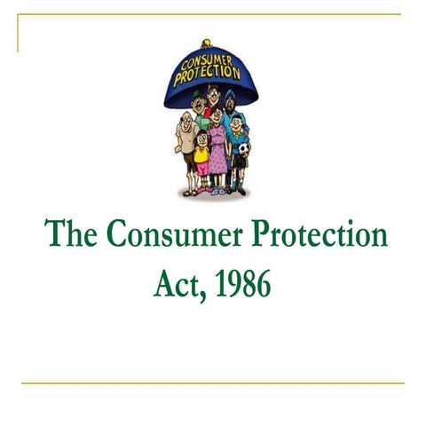 Consumer Protection Act-1986