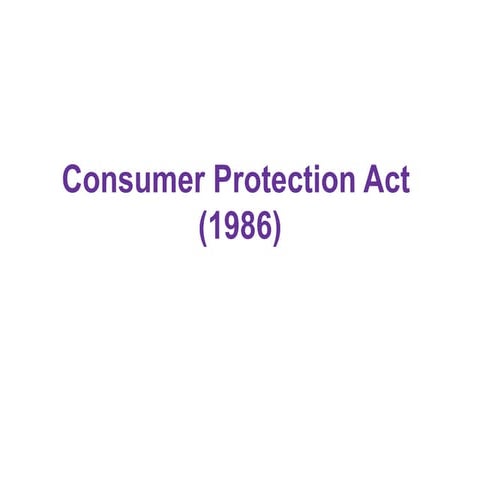 Consumer Protection Act Copy Pptx Management Pptx