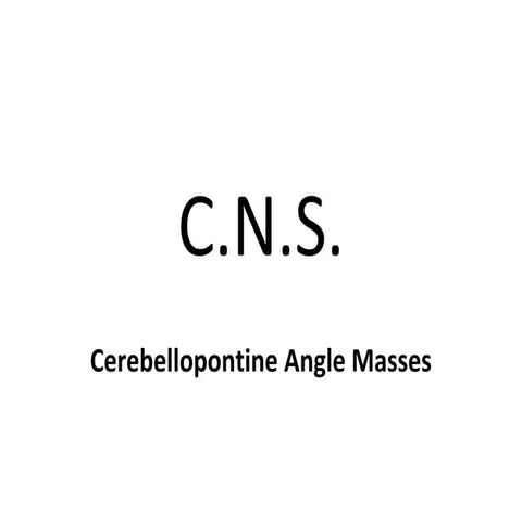 Diagnostic Imaging of Cerebellopontine Angle Masses