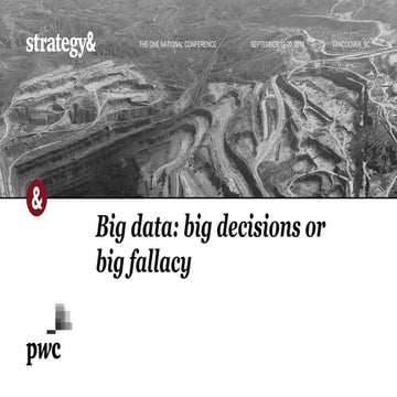 CPA ONE 2016 - Big data: big decisions or big fallacy
