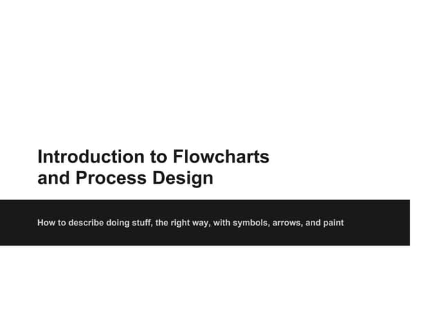 CPAP.com Introduction to Flowcharts and Process Design