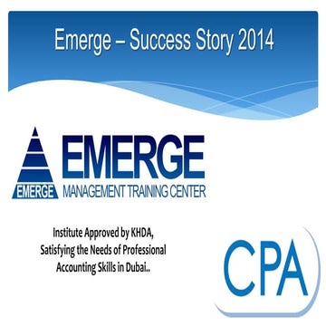 EMERGE – CPA Success Story 2014