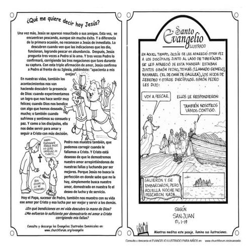 EVANGELIO ILUSTRADO DOMINGO III DE PASCUA ! PEDRO ME AMAS MAS QUE ESTOS !