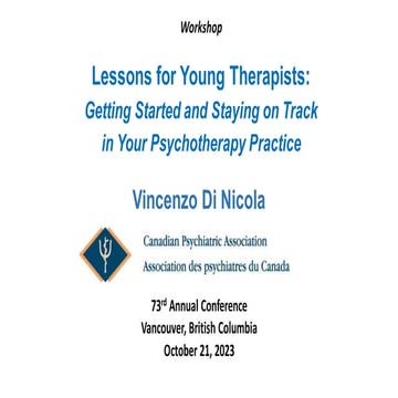 Lessons for Young Therapists: Getting Started and Staying on Track in Your Ps...