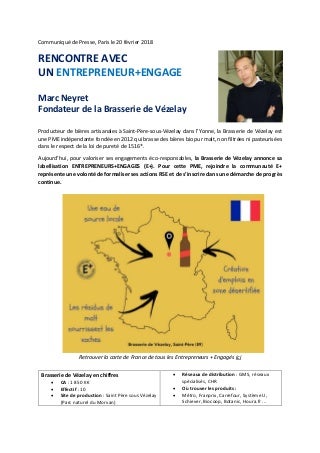 La Brasserie de Vézelay labellisée Entrepreneurs+Engagés