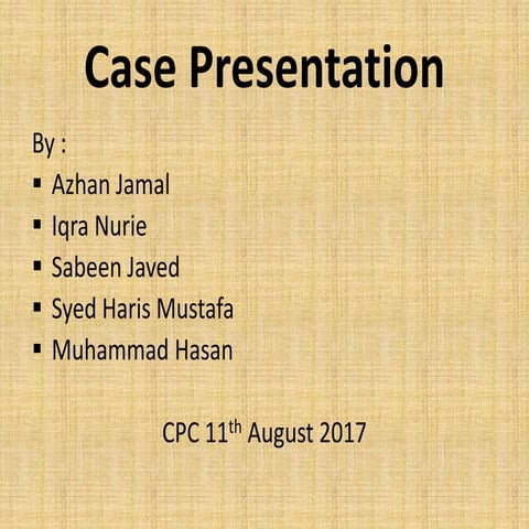 Mitral Stenosis (Case Presentation)