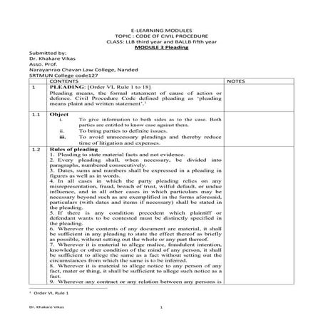 Cpc learning module 3 pleading