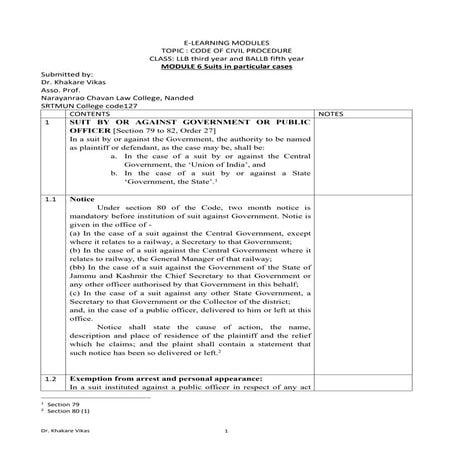 Cpc learning module 6 suit in particular cases
