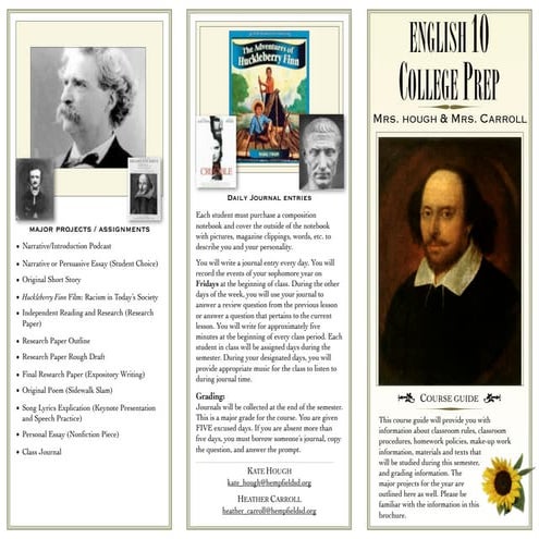 College Prep Course Guide