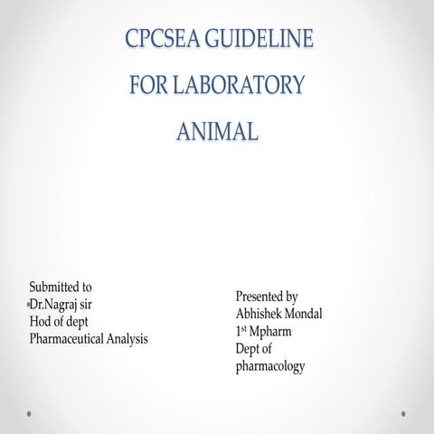 CPCSEA GUIDELINE 