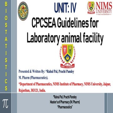 Research Methodology (M. Pharm, IIIrd Sem.)_UNIT_IV_CPCSEA Guidelines for Lab...