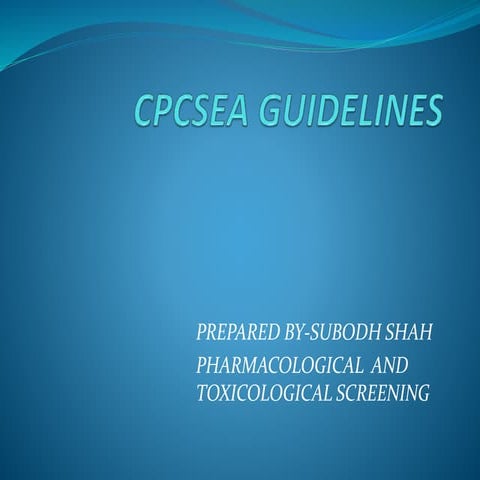 Cpcsea guidelines 