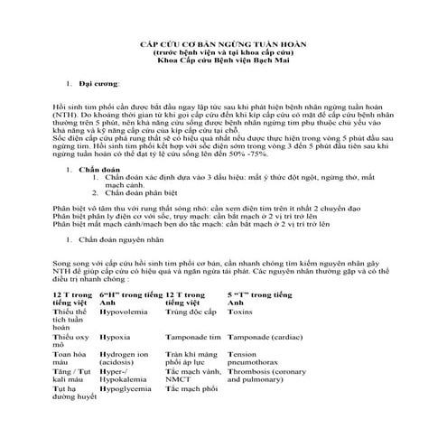 Cấp cứu cơ bản ngừng tuần hoàn