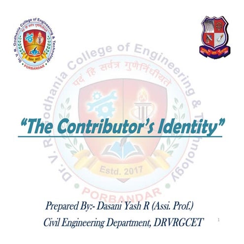 Cpd ch.2 The Contributor’s Identity