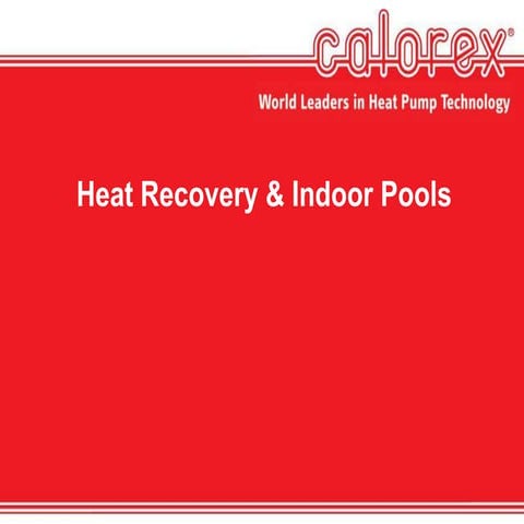 CPD for indoor pools & heat recovery