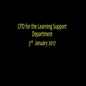 CPD - Supporting Teaching and Learning