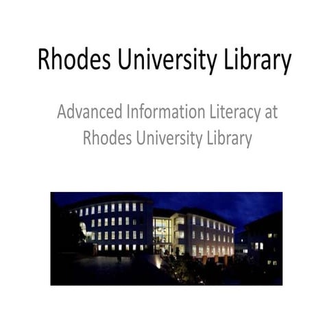 Cpd presentation rhodes university