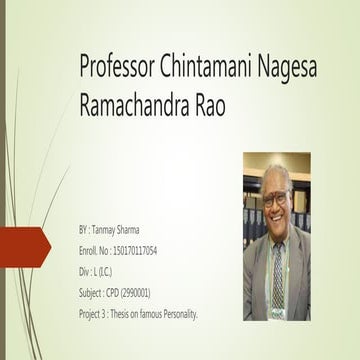 Thesis on famous personality C.N.R Rao