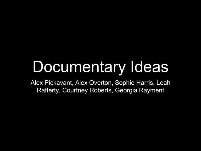 Documentary Tree Felling Pitch