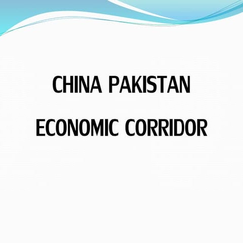 China Pakistan Economic Corridor