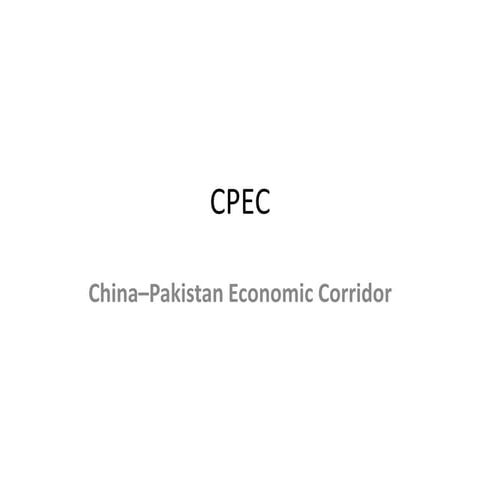 CPEC, A game changer