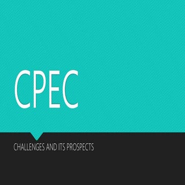 CPEC its challenges and aspects