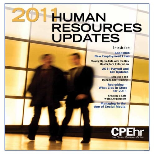 2011 Human Resources Updates