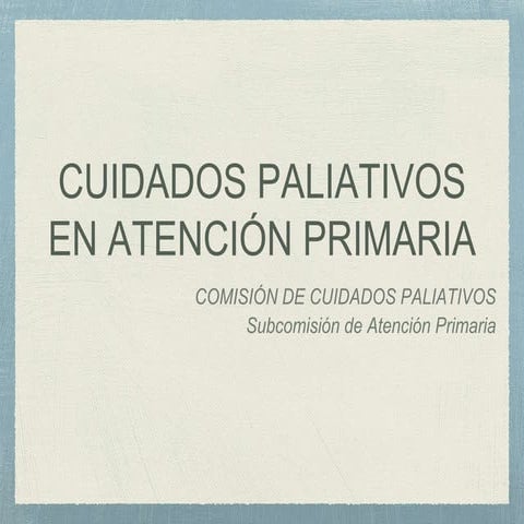 Cuidados paliativos