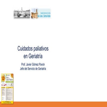 Cuidados Paliativos en Geriatría.