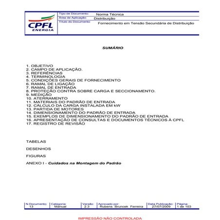 Norma EDP-Escelsa Instalações Individuais | PDF