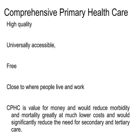 Comprehensive Primary Health Care