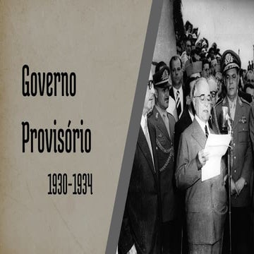 Governo Provisório Era Vargas 1930-1934 Brasil