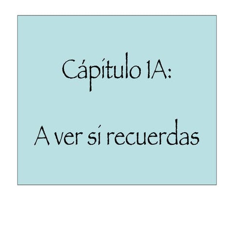 Cápitulo 1A a ver si recuerdas scategories