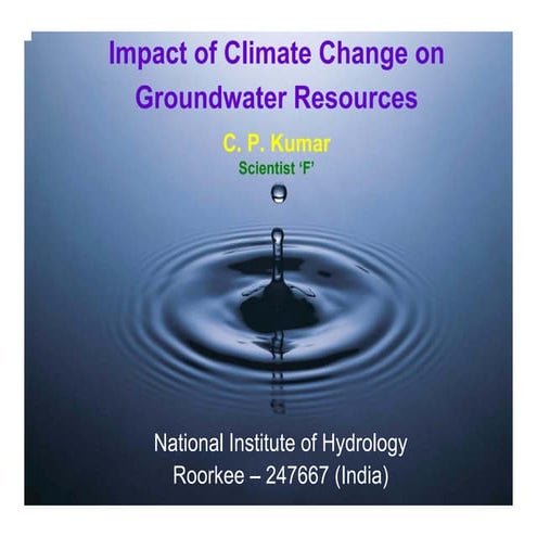 Impact of Climate Change on Groundwater Resources