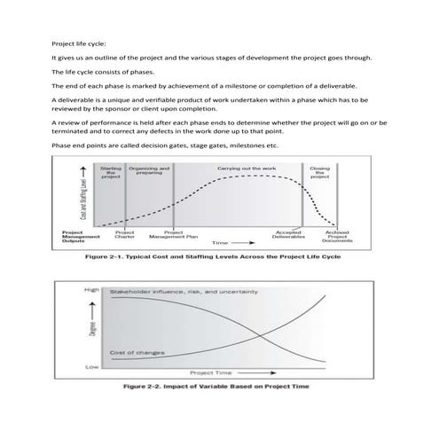 Brief Introduction to Project Life Cycle And Organizational Structures