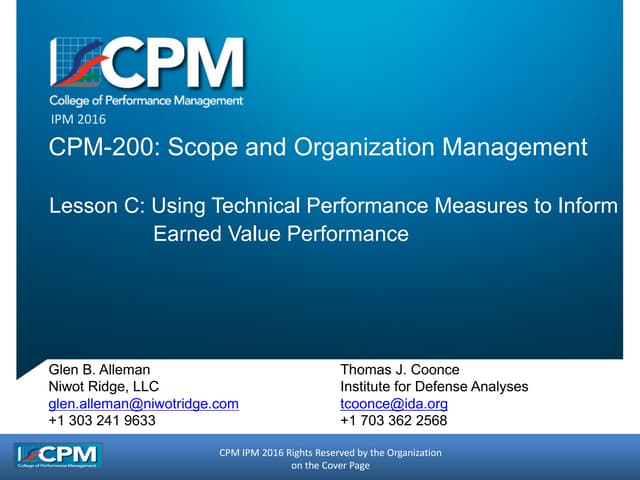 Cpm 200 C technical performance mea...