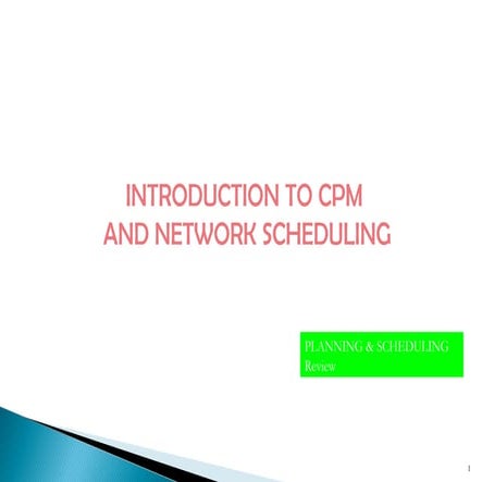 Cpm & network diagrams