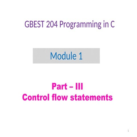 Decision making and branching in c programming | PPTX
