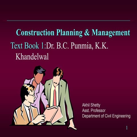 Introduction Construction Planning and Management 