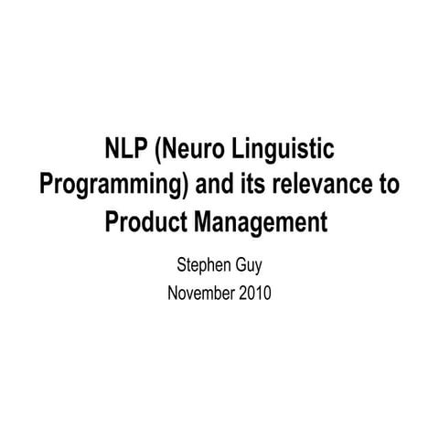 CPMN NLP presentation - November 2010