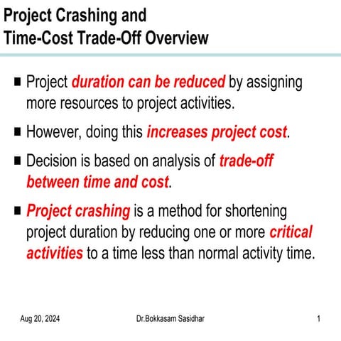time cost trade off | PDF