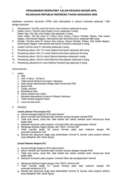 Contoh Surat Lamaran Cpns Umum 2007