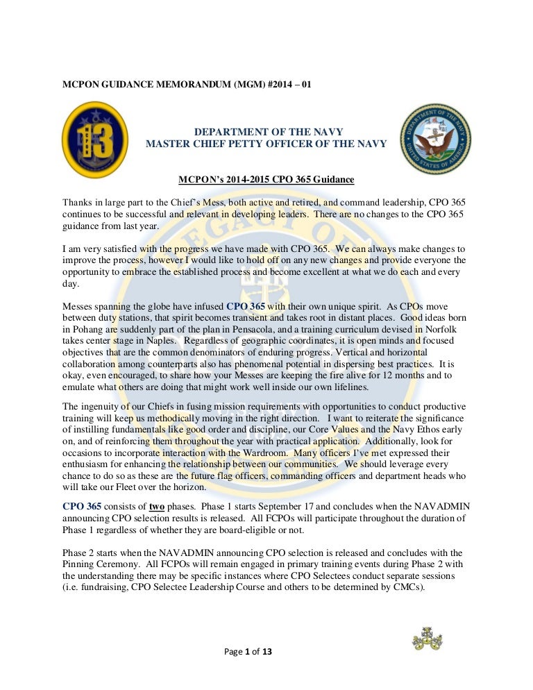 Cpo 365 Guidance 2014 2015