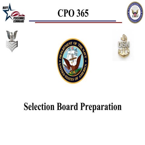 CPO Selection Board Brief 2012 (FY2013)