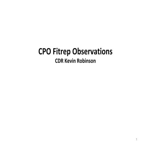 Cpo fitrep observations