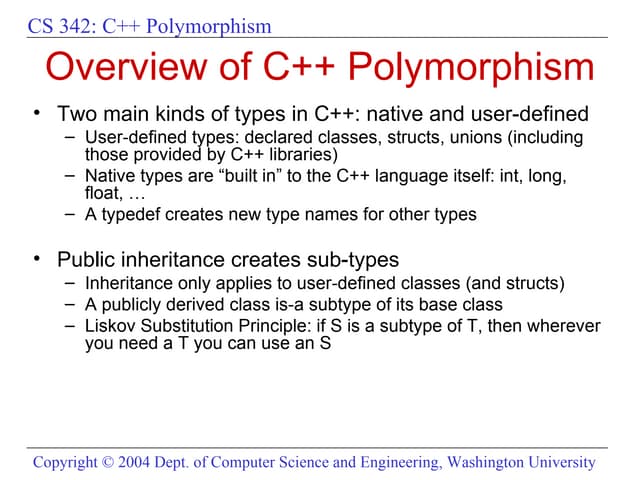 C++ polymorphism