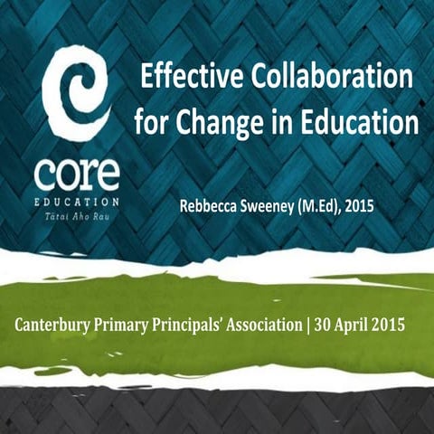 Effective collaboration in education | CPPA 30 april 2015