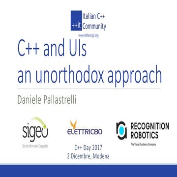 C++ and UIs: an unorthodox approach